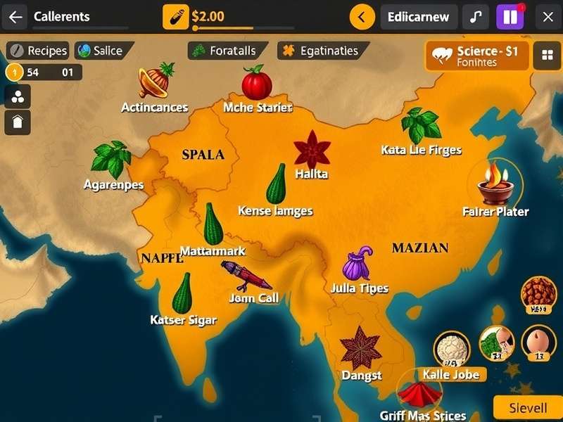 Spice Wars Coriander Clash gameplay screenshot showing spice trading interface